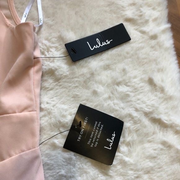 Lulu's NWT Here for Love Blush Sleeveless Maxi Dress bridesmaid formal dress L - Picture 6 of 12